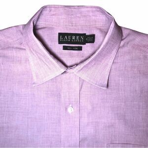Lauren Ralph Lauren Non Iron Dress Shirt in Dusty Pink Men’s 18-34/35